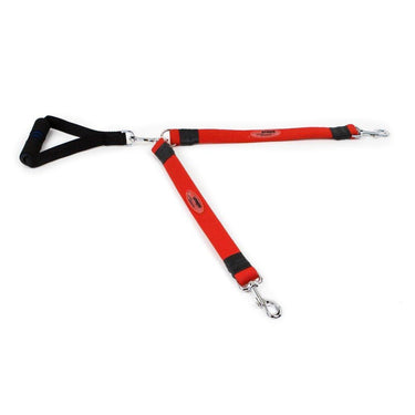 EZ Steps Stretch Dual Leash Large - black